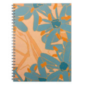 Carnet Contemporary Leaf Design in Peach (Devant)