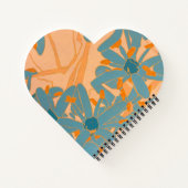 Carnet Contemporary Leaf Design in Peach (Dos)