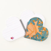 Carnet Contemporary Leaf Design in Peach (Intérieur)