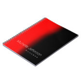 Carnet Contemporary Trendy Style Red Black Business (Côté gauche)