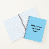 Carnet Content que j'aie écrit mes affaires (Intérieur)