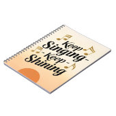 Carnet Continue de chanter, continue de briller (Côté gauche)