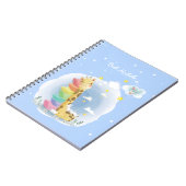 Carnet Continuez à rêver girafe avec des lapins (Côté gauche)