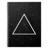 Carnet Contour blanc de triangle sur l'arrière - plan (Devant)
