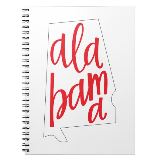 Carnet Contour d'état de l'Alabama (Devant)