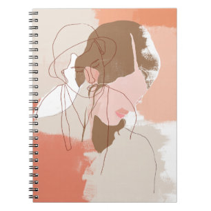 Carnet Contour peint Portrait féminin