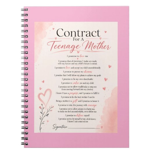 Carnet Contrat pour les mères adolescentes (Devant)