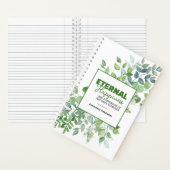 Carnet Convention de bonheur éternel Aquarelle Verdure (À l'intérieur)