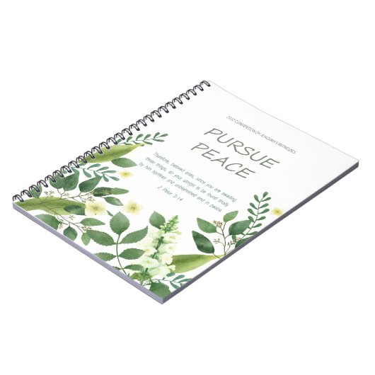 Carnet Convention JW 2022 - fleurs blanches vertes Carte  (Côté gauche)