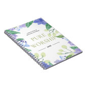 Carnet Convention JW 2025 pur culte bleu floral design (Côté Droit)