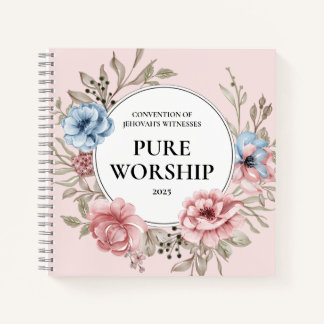 Carnet Convention JW 2025 pur culte design floral