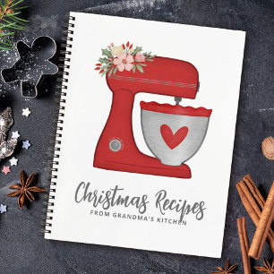 Carnet Cookbook Recette de mélange pour les fêtes de Noël