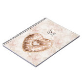 Carnet Cookie au Cœur Rose Chocolat (Côté gauche)