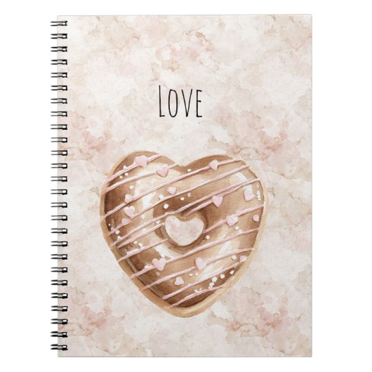 Carnet Cookie au Cœur Rose Chocolat (Devant)