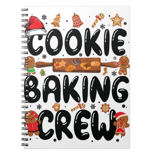 Carnet Cookie Baking Crew Famille Noël Gingerbread Te (Devant)