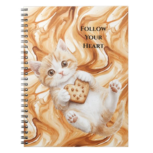 Carnet Cookie Chat Crème Caramel (Devant)
