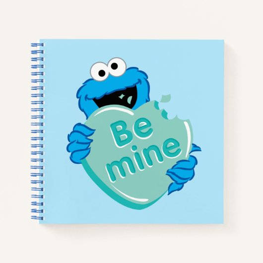 Carnet Cookie Monster "Be Mine" Candy Saint-Valentin (Devant)