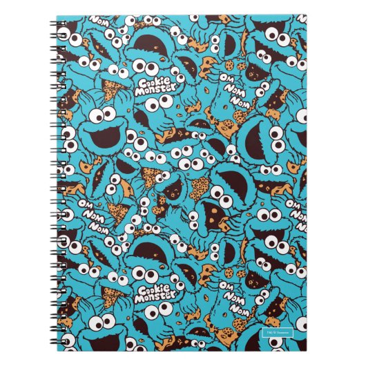 Carnet Cookie Monster | Nom Nom Nom Pattern (Devant)