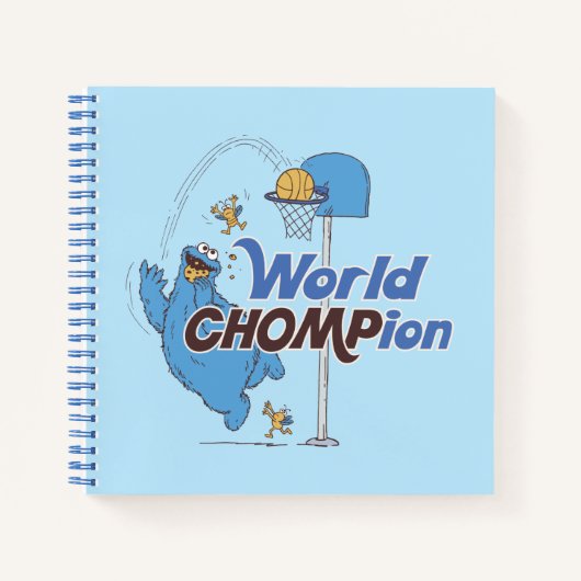 Carnet Cookie Monster | Tirer sur des cerceaux de basket- (Devant)