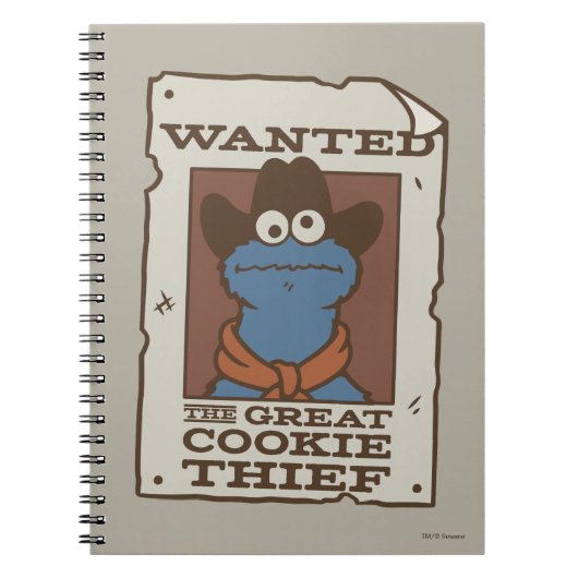 Carnet Cookie Monster | Wanted Poster (Devant)