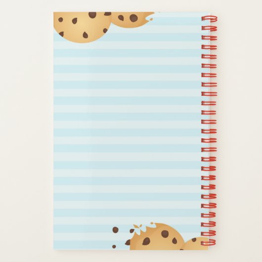 Carnet Cookies à Chip de Chocolat Bleu Stripes Recettes (Verso)