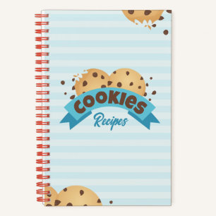 Carnet Cookies à Chip de Chocolat Bleu Stripes Recettes