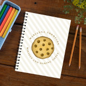 Carnet Cookies de chips au chocolat mignon personnalisés