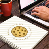 Carnet Cookies de chips au chocolat mignon personnalisés