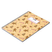 Carnet Cookies de Noël et bonhommes en pain d'épice. Nom (Côté gauche)