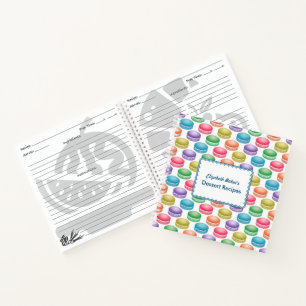 Carnet Cookies Pop Art Macarons colorés Personnalisés
