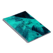 Carnet Cool Abstract Jagged Blue Art Personalised (Côté Droit)