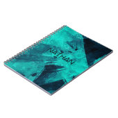 Carnet Cool Abstract Jagged Blue Art Personalised (Côté gauche)