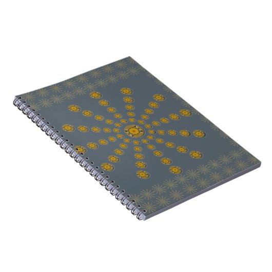 Carnet Cool africain Sunflower Polka Dot Art Design d'imp (Côté Droit)