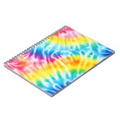 Carnet Cool Aqua Rouge Bleu Jaune Orange Tie Dye (Côté gauche)