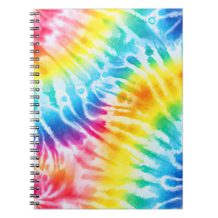 Carnet Cool Aqua Rouge Bleu Jaune Orange Tie Dye