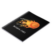 Carnet Cool Basketball sports ajouter nom (Côté gauche)