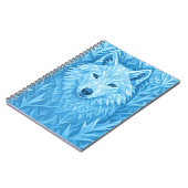 Carnet Cool Blue Geometric Wolf Low Poly Aesthetic School (Côté gauche)