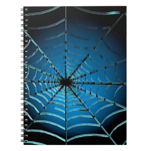 Carnet Cool Blue Spider Web (Devant)
