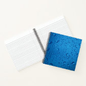 Carnet Cool Blue Water Droplets Carré (Intérieur)