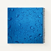Carnet Cool Blue Water Droplets Carré (Dos)