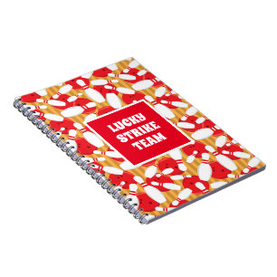 Carnet Cool Bowling Balls and Pins Strikes League Team