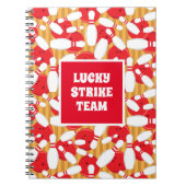 Carnet Cool Bowling Balls and Pins Strikes League Team (Devant)