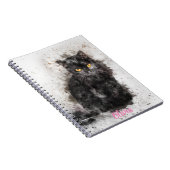 Carnet Cool Chat Noir Distressed Photo (Côté Droit)