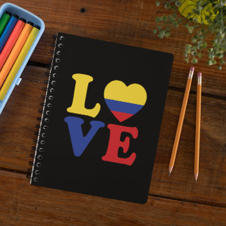Carnet Cool Colombie Drapeau Amour