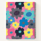 Carnet Cool coloré Abstrait 60s Hippie modèle floral (Dos)
