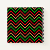 Carnet Cool coloré Chevron sur Monogramme noir (Dos)