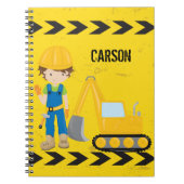 Carnet Cool Construction Véhicule Excavateur Enfants sur (Devant)