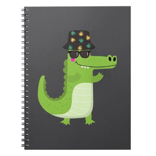 Carnet Cool Crocodile with Sunglasses | (Devant)