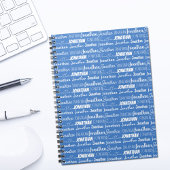 Carnet Cool Custom Blue Name Font Collage