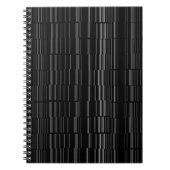 Carnet Cool de Motif moderne à bande unique noir/blanc (Devant)